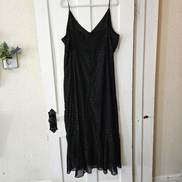 A Beautiful Soul Women's Black Strappy Maxi Dress Size 18/20 Ruched High-Low Hem - Picture 1 of 9